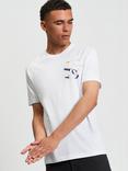 Ben Sherman Organic Cotton Regular Fit Short Sleeve Busker Graphic T-Shirt, White