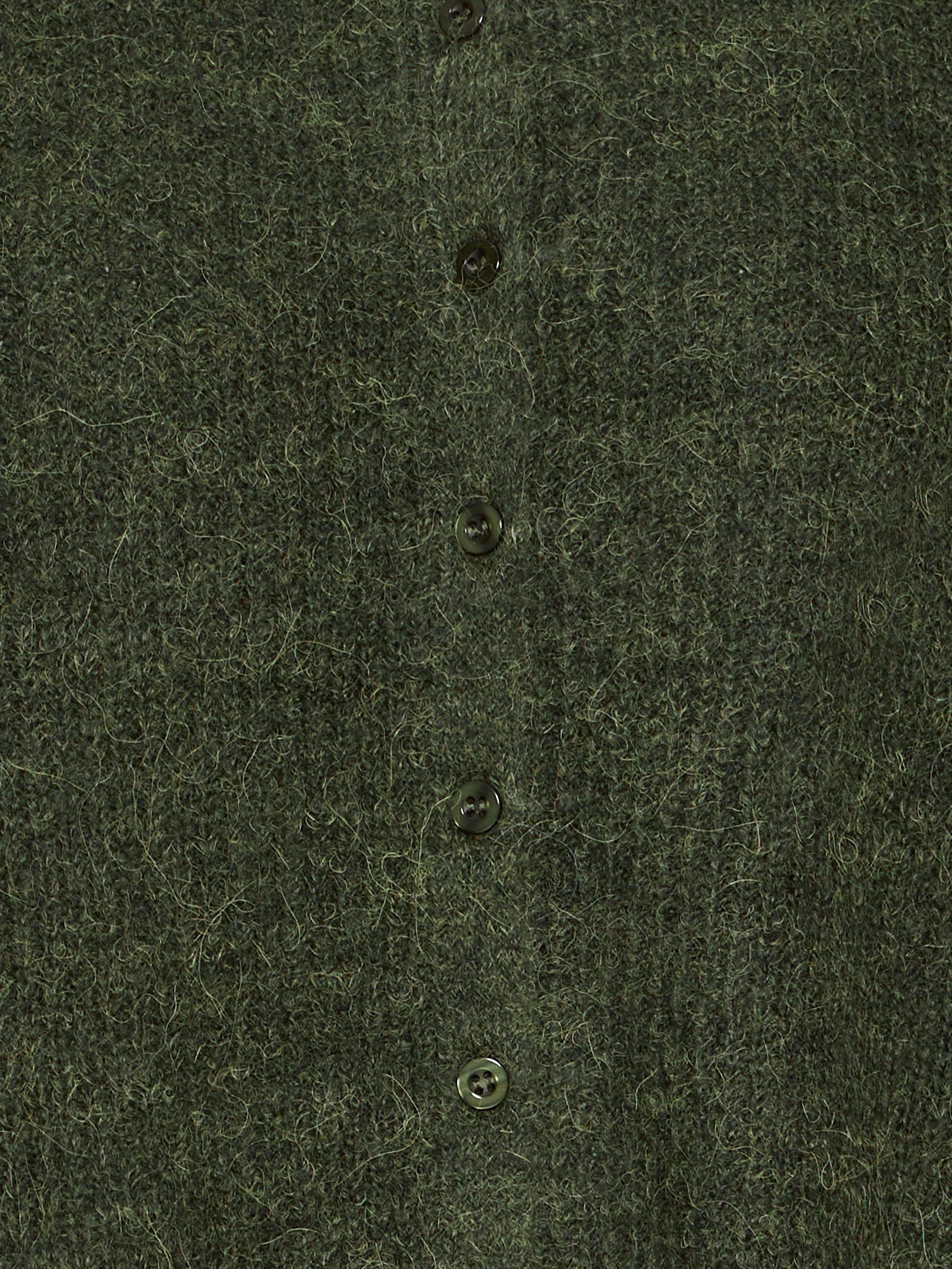 Product image 3 of 3, which shows ICHI Kamara Fine Knit Cardigan, Rifle Green, XS