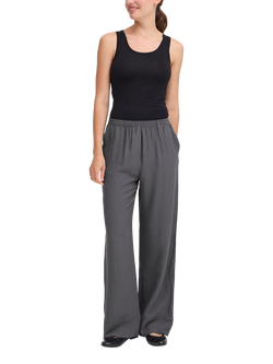 ICHI Fazima Tailored Trousers, Gray Pinstripe, Gray Pinstripe