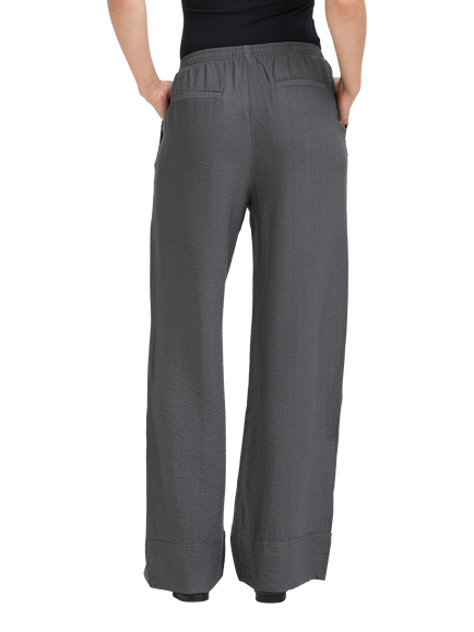 ICHI Fazima Tailored Trousers, Gray Pinstripe - view 2, Gray Pinstripe