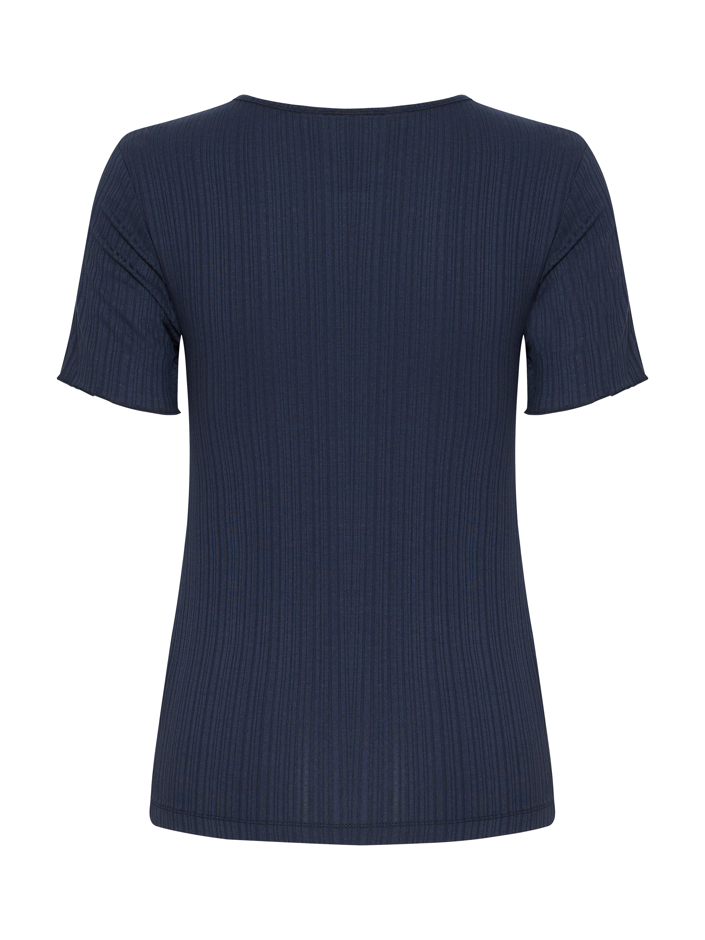 Product image 6 of 7, which shows ICHI Cella Ribbed T-Shirt, Total Eclipse, XXL