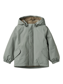 WHEAT Kids' Waterproof Hooded Tech Jacket, Thunder Sky, Thunder Sky