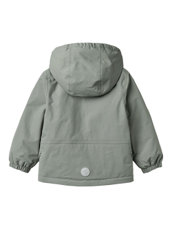WHEAT Kids' Waterproof Hooded Tech Jacket, Thunder Sky - view 2, Thunder Sky