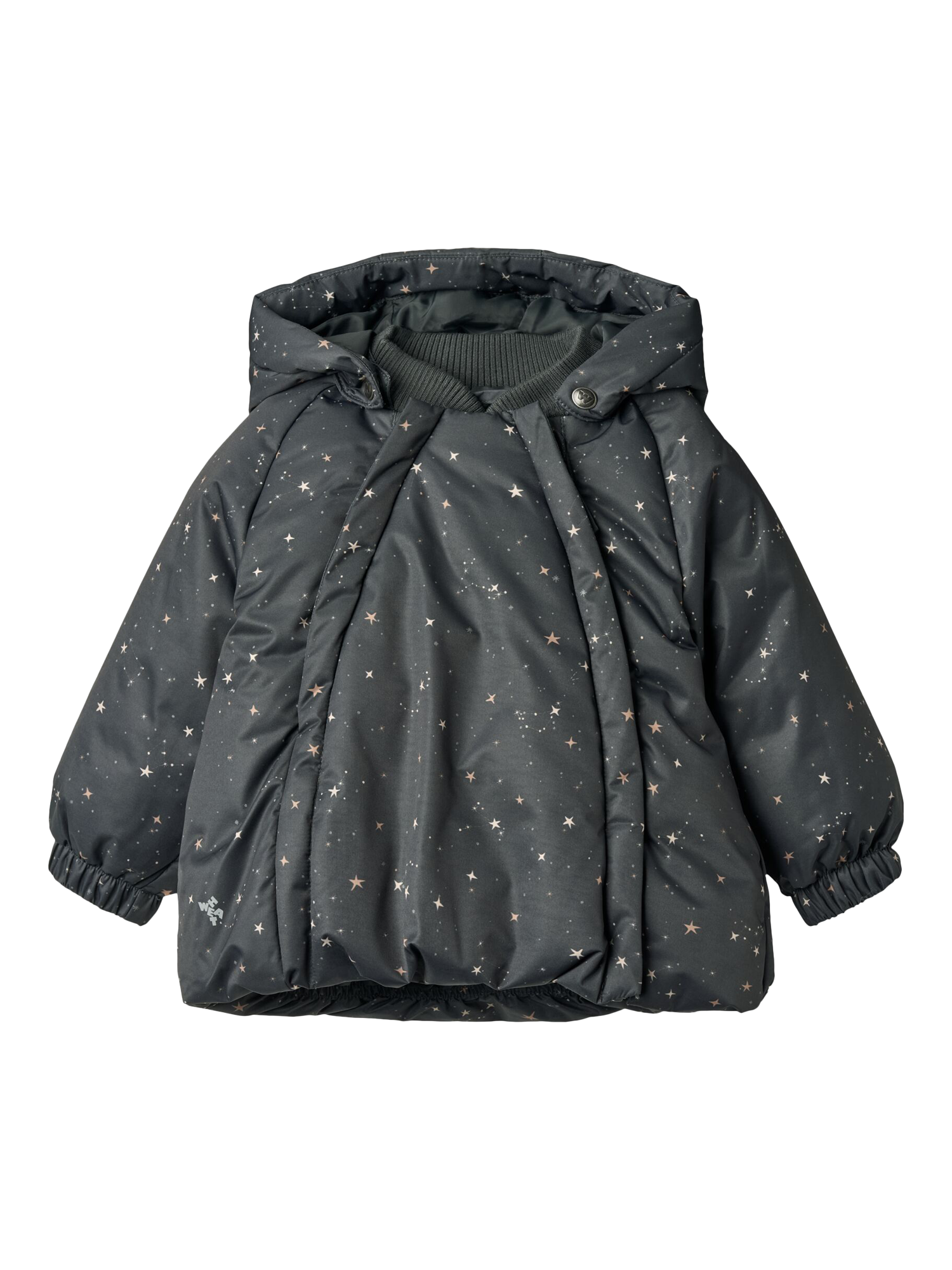 Product image 1 of 4, which shows WHEAT Baby Morgen Winter Puffer Jacket, Black Sea, 6 months
