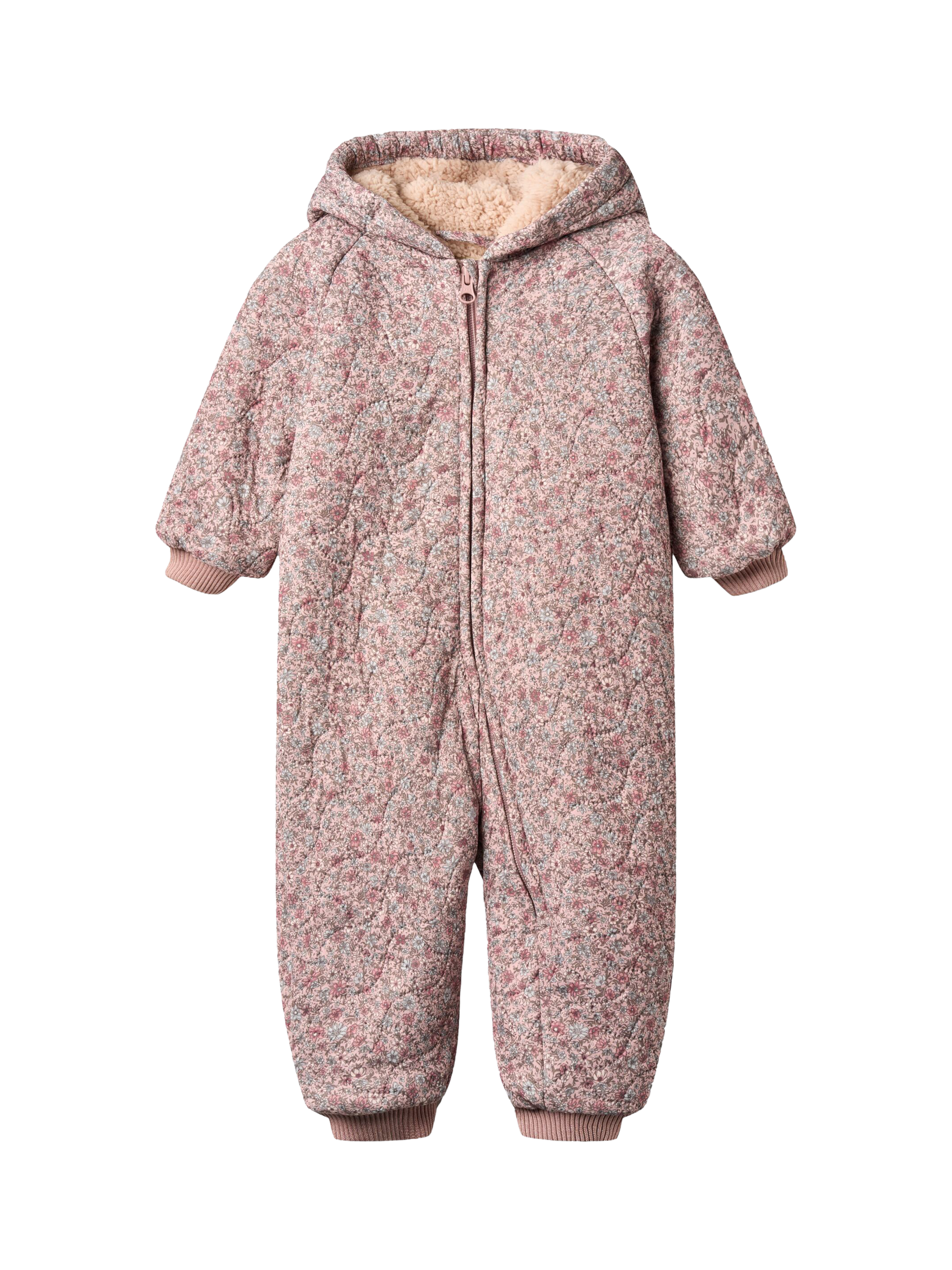 Product image 1 of 2, which shows WHEAT Baby Thermo Hooded Jacket Suit, Soft Lavender, 3 months