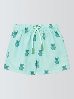 John Lewis Baby Frog Swim Shorts, Green, Green