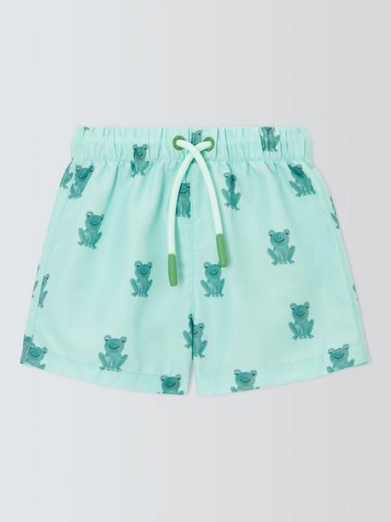 John Lewis Baby Frog Swim Shorts, Green, Green