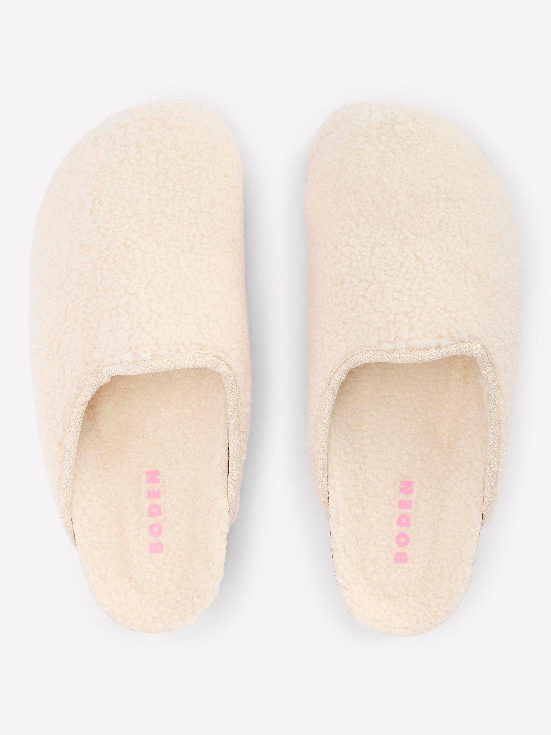 Product image 4 of 4, which shows Boden Contrast Sole Mule Slipper , Natural, 6