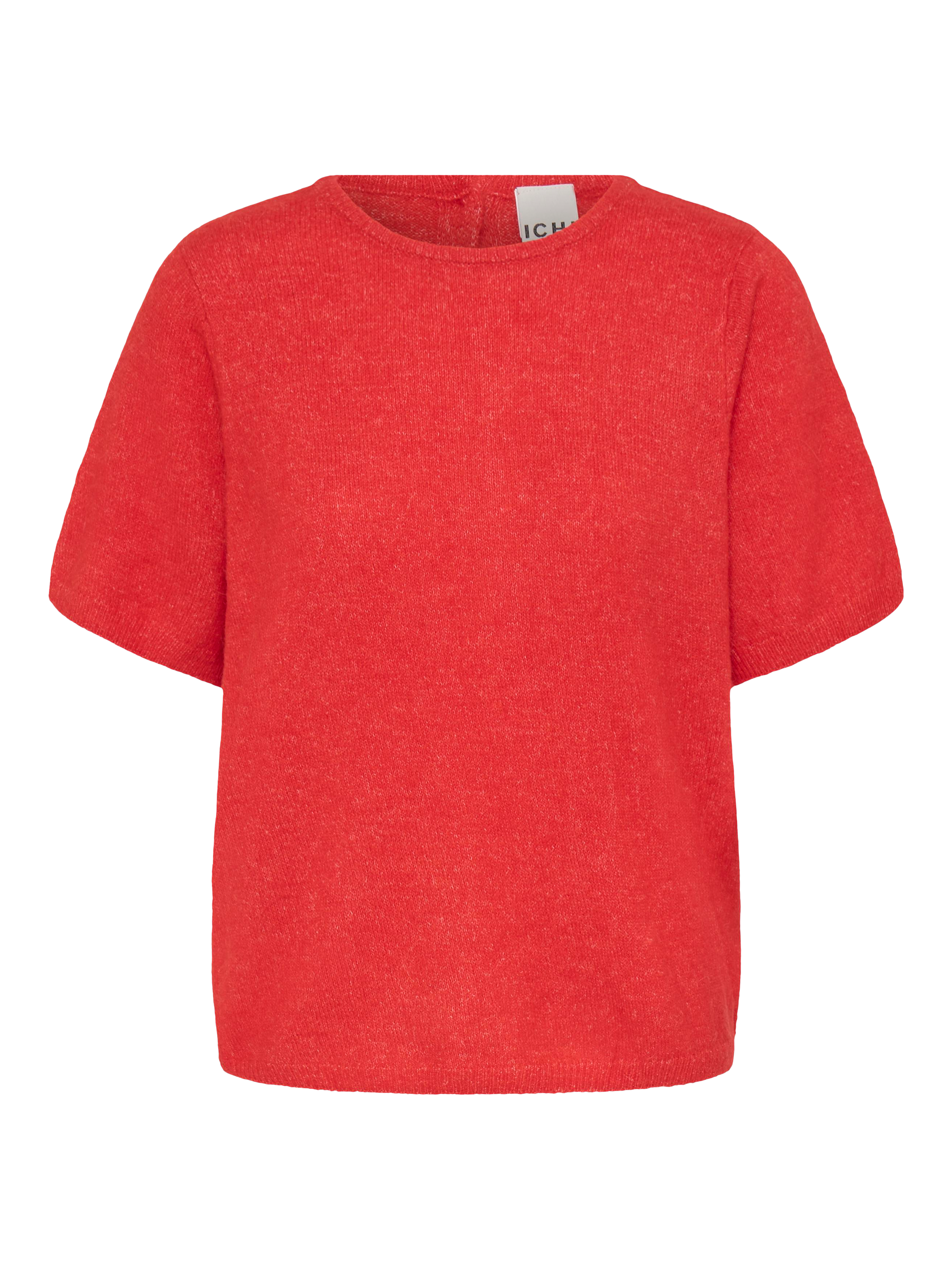 Product image 5 of 7, which shows ICHI Kamara Short Sleeve Jumper, Fiery Red, XS