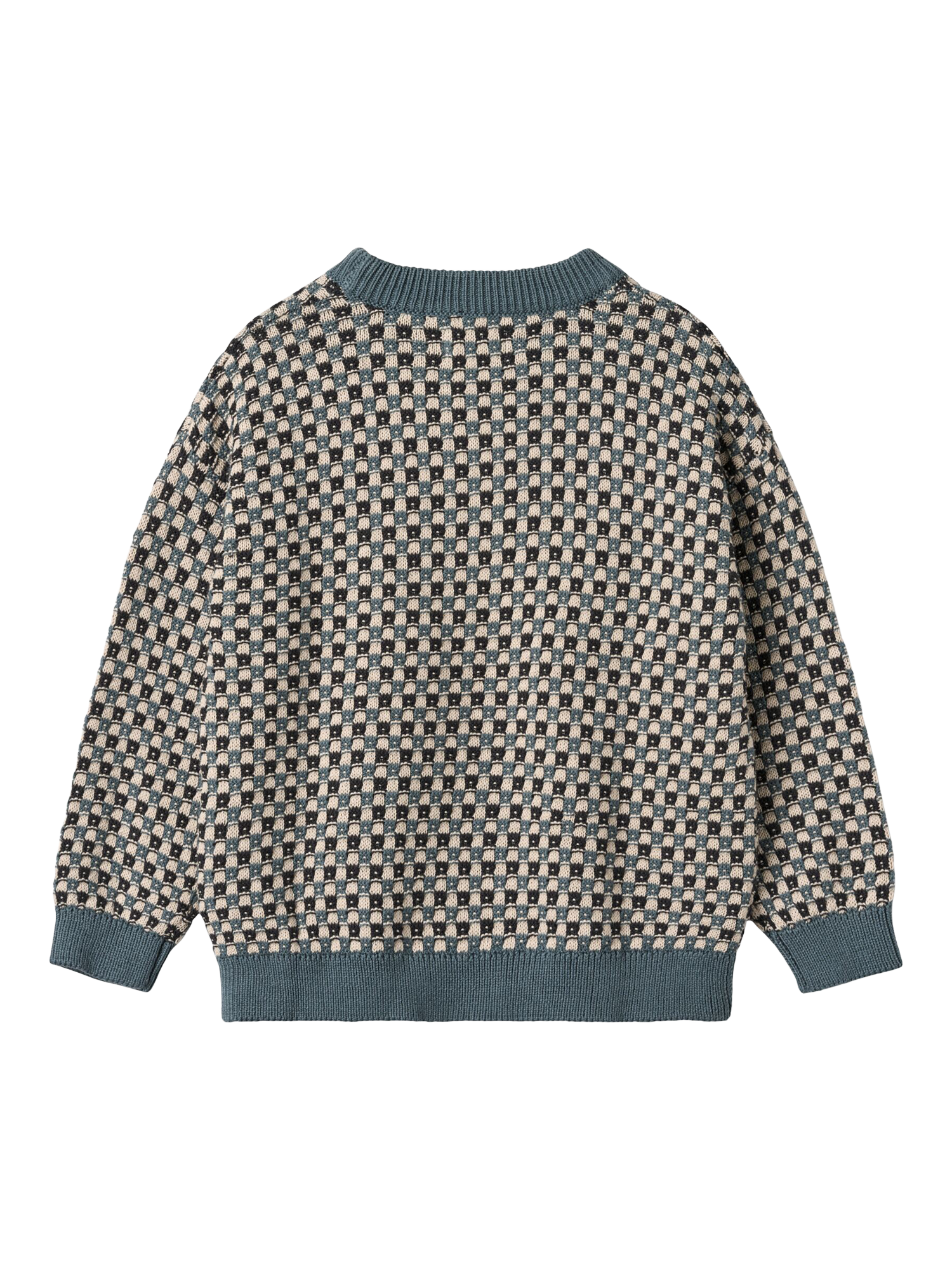 Product image 2 of 2, which shows WHEAT Kids' Organic Cotton Jaquard Jumper, Stormy Weather, 4 years
