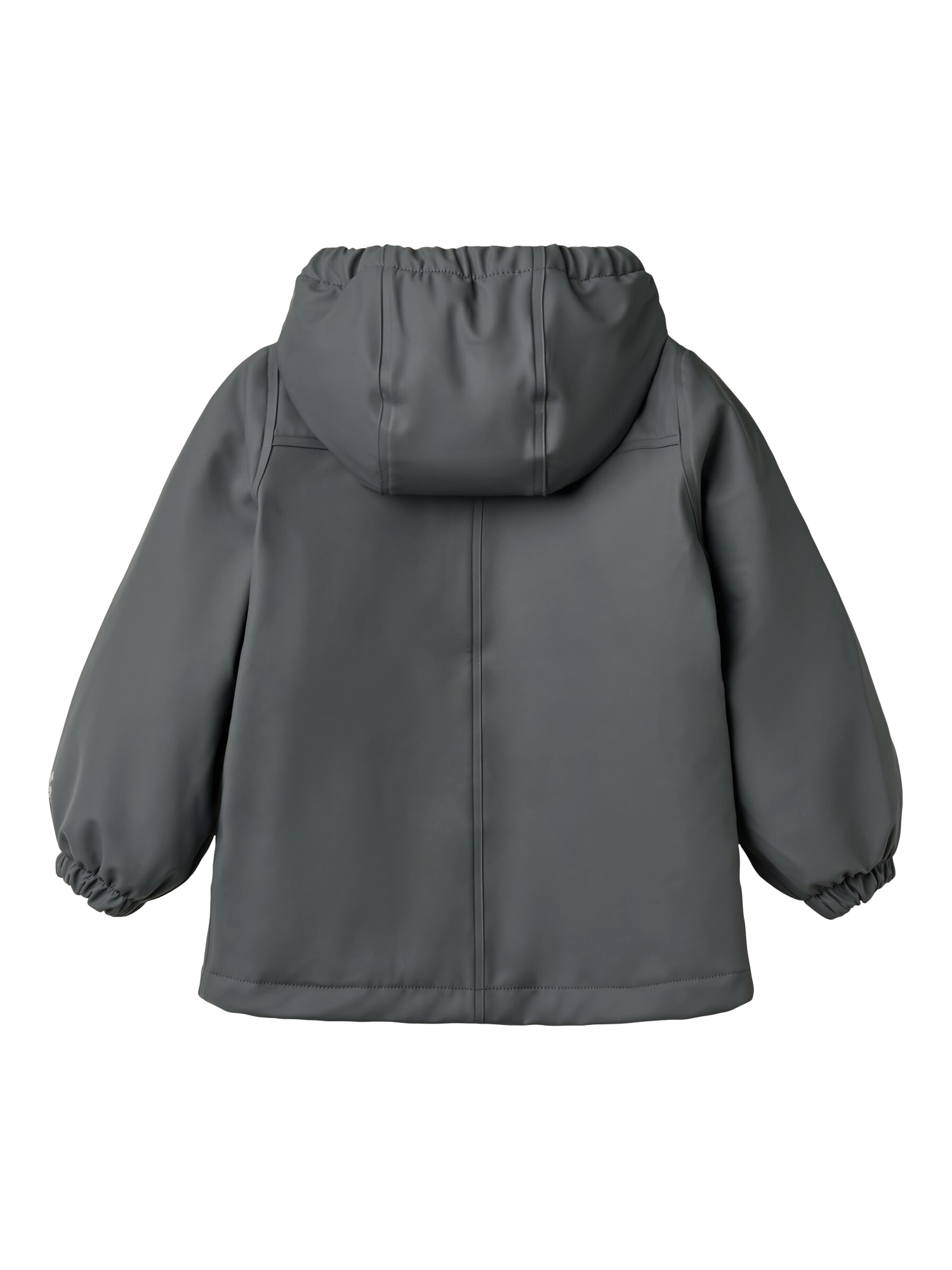 Product image 2 of 4, which shows WHEAT Kids' Thermo Hooded Waterproof Raincoat, Grey Blue, 3 years