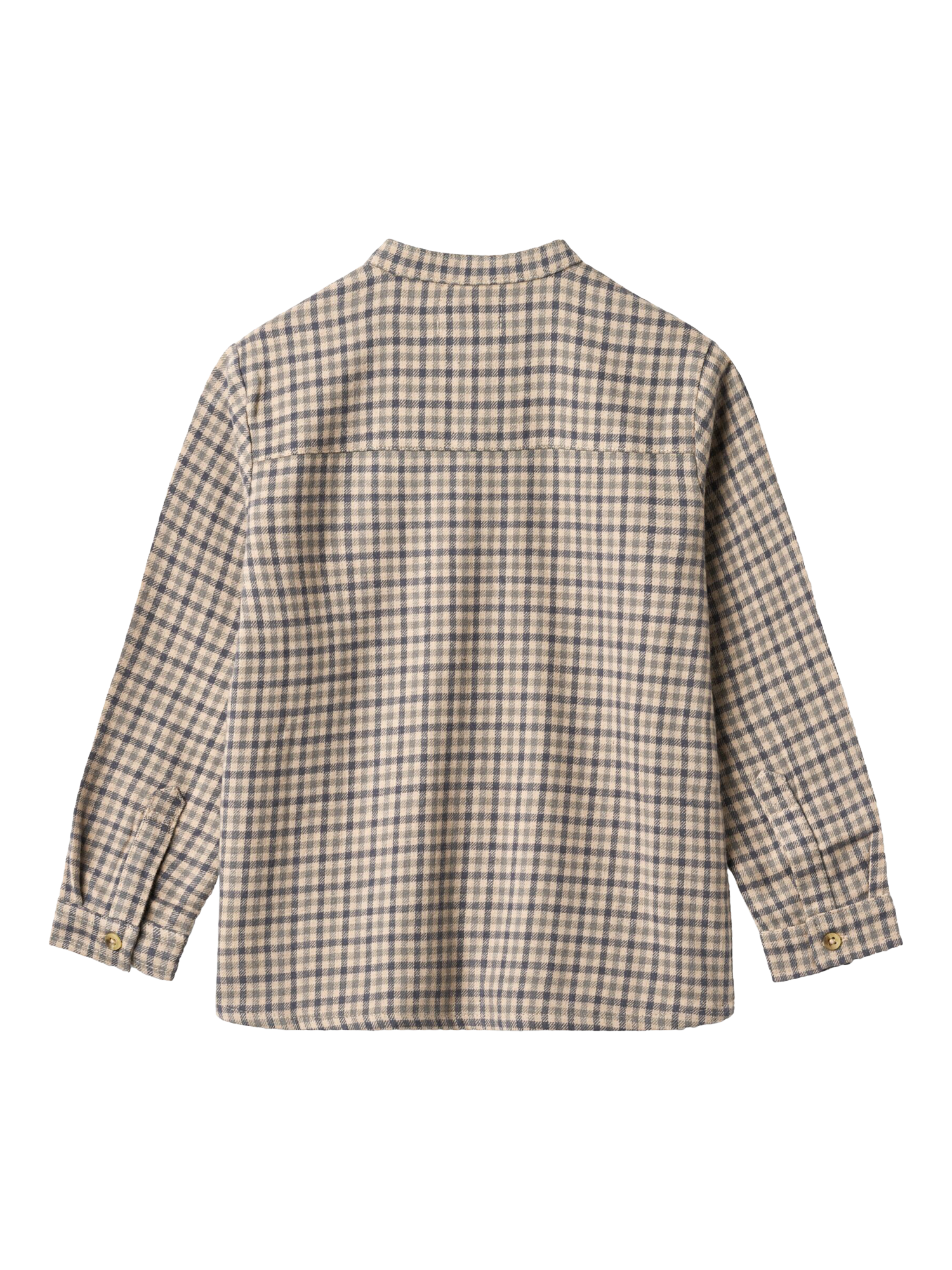 Product image 2 of 2, which shows WHEAT Kids' Cotton Long Sleeved Checked Shirt, Blue, 4 years
