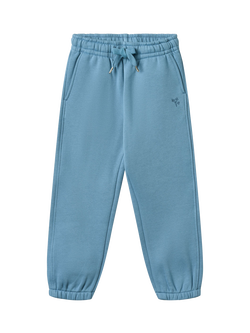 WHEAT Kids' Organic Cotton Tapered Joggers, Winter Blue