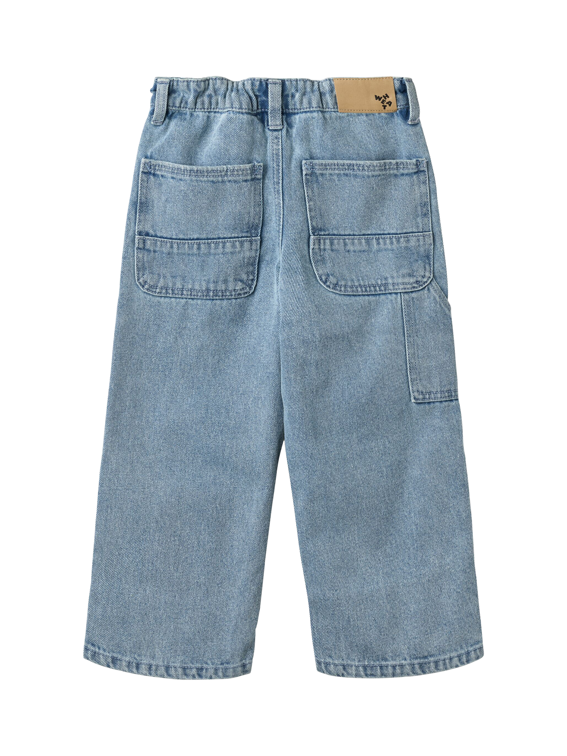 Product image 2 of 2, which shows WHEAT Kids' Relaxed Denim Trousers, Light Blue, 3 years