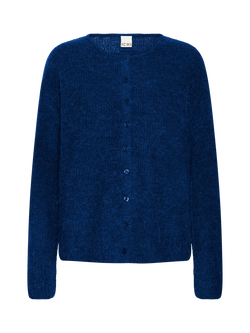 ICHI Kamara Fine Knit Cardigan, Patriot Blue