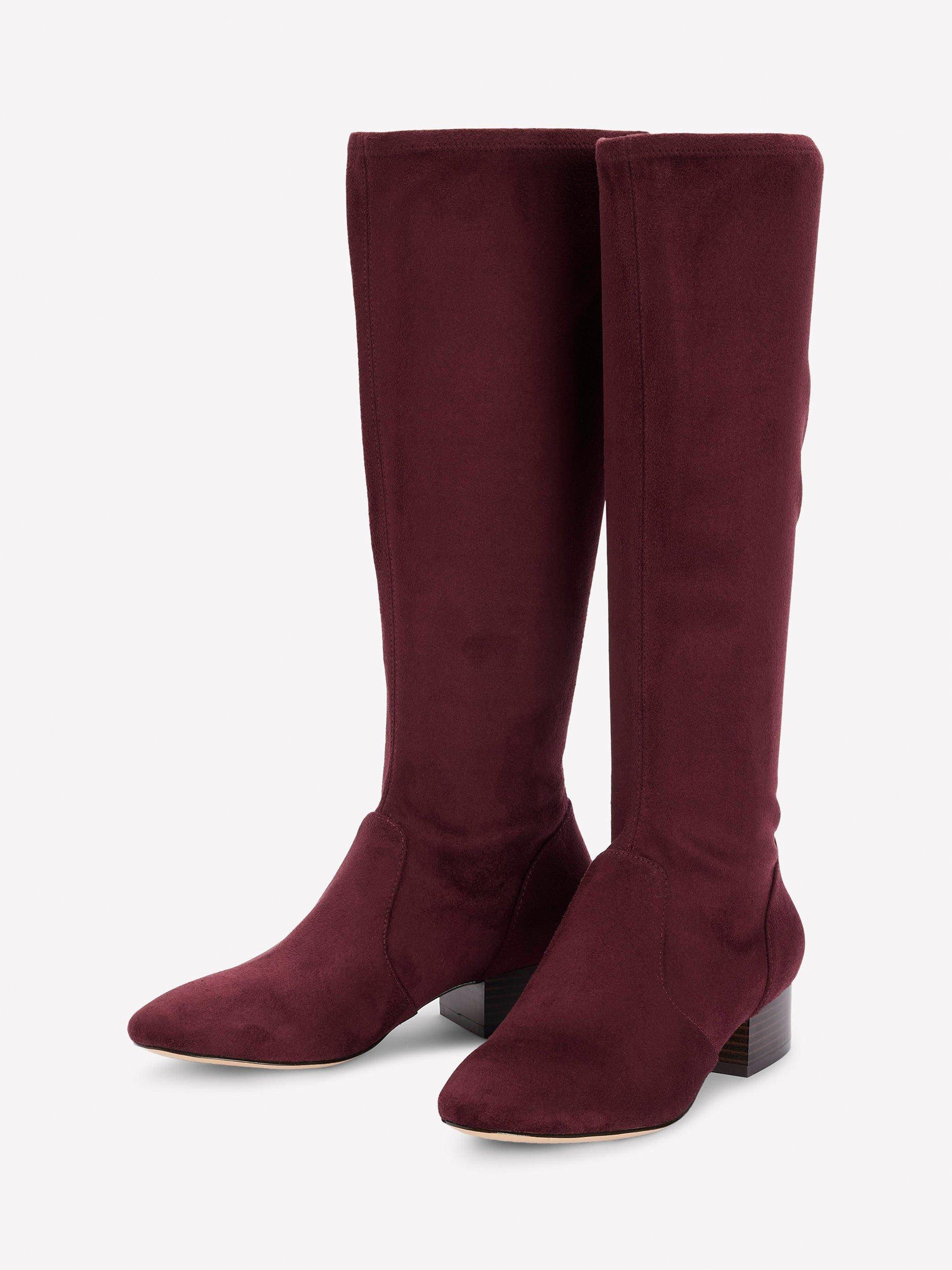 Product image 3 of 4, which shows Boden Flat Stretch Knee Boots, Chestnut, 7