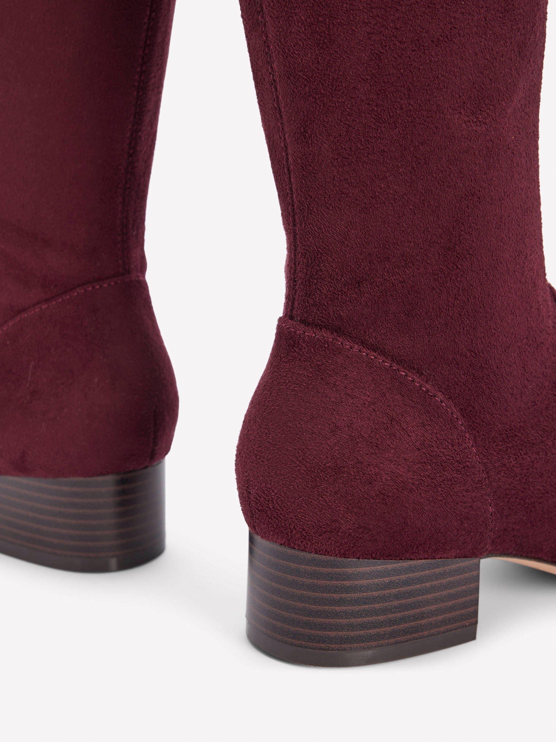 Product image 4 of 4, which shows Boden Flat Stretch Knee Boots, Chestnut, 7