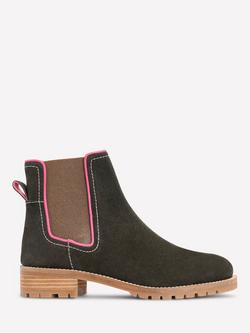 Boden Freya Block Ankle Boots, Dark Moss