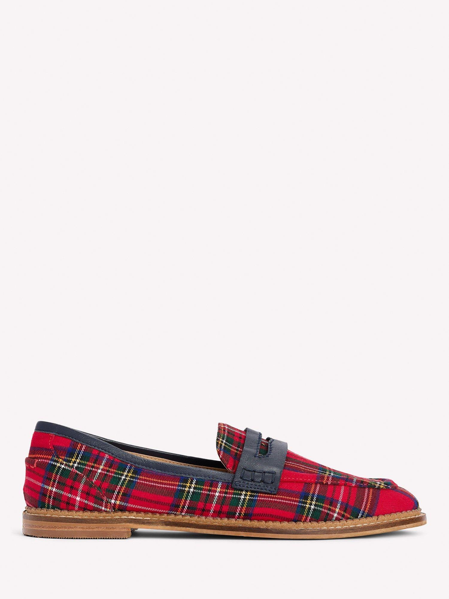 Product image 1 of 5, which shows Boden Nya Leather Blend Loafers, Red/Multi, 5