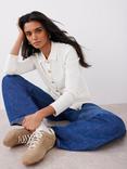 Mint Velvet Cotton Blend Collared Cardigan