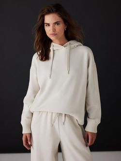 Mint Velvet Long Sleeve Hooded Sweatshirt, White