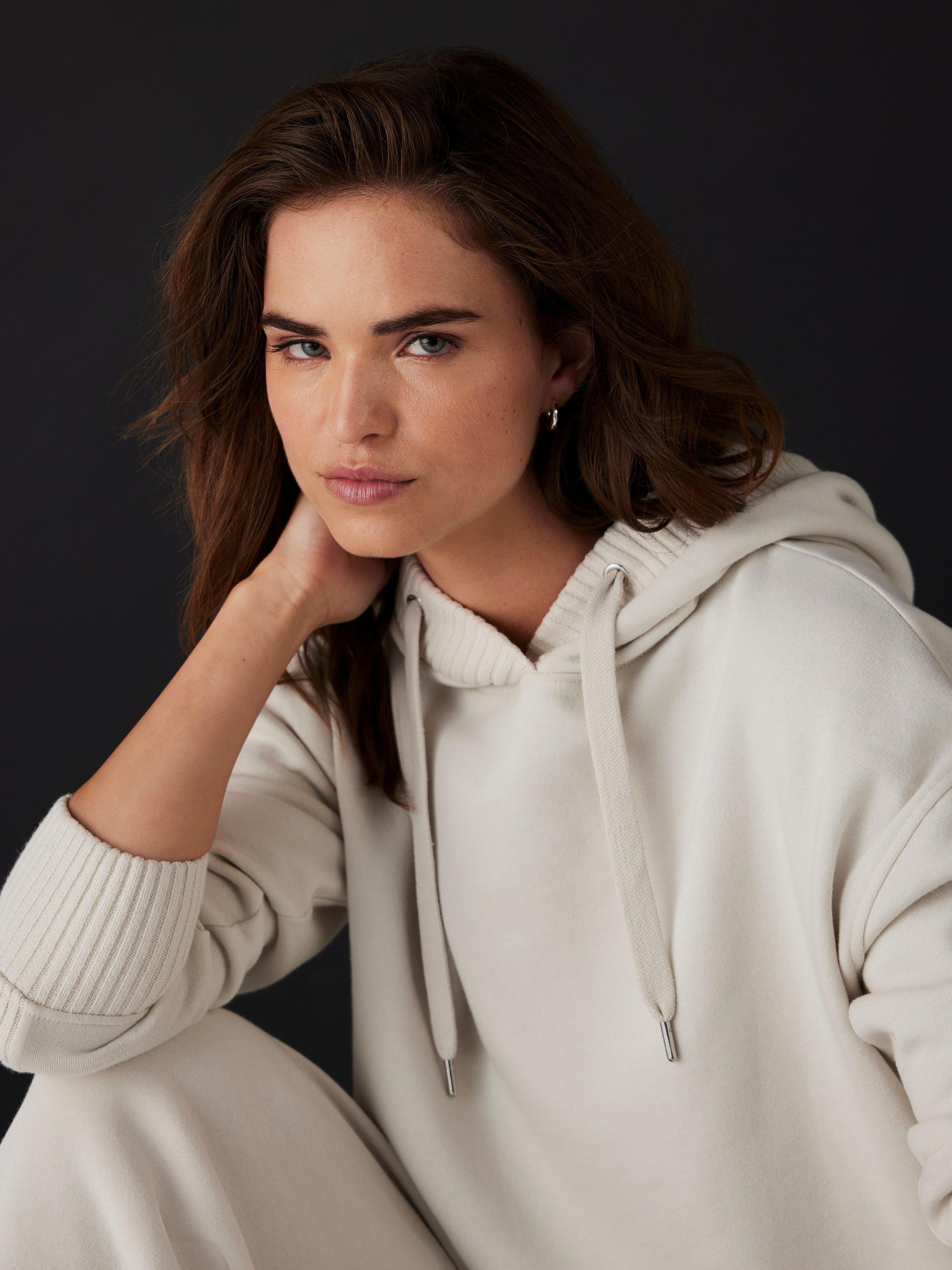 Product image 3 of 7, which shows Mint Velvet Long Sleeve Hooded Sweatshirt, White, XL