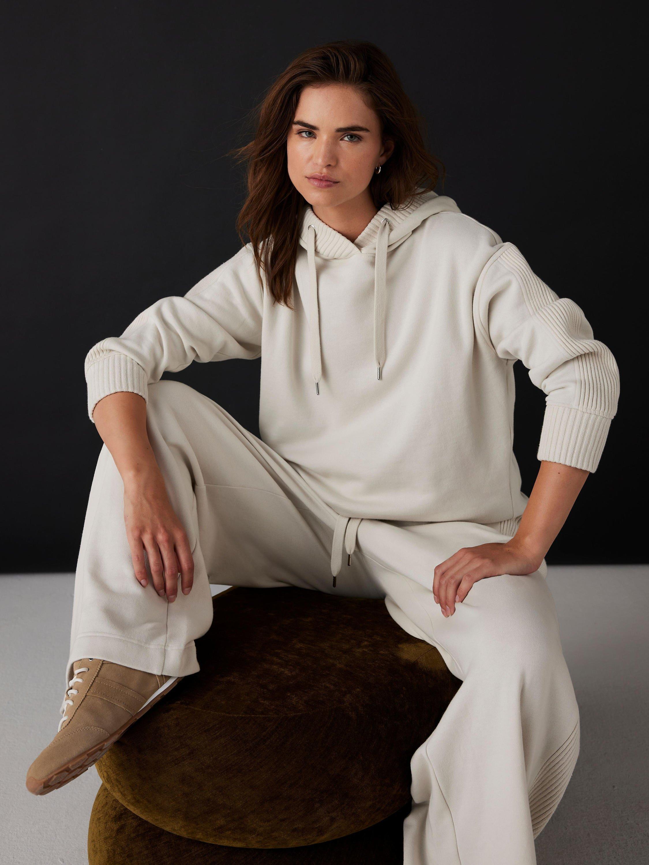 Product image 4 of 7, which shows Mint Velvet Long Sleeve Hooded Sweatshirt, White, XL