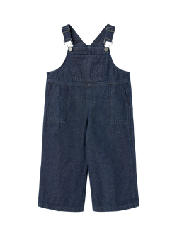 WHEAT Kids Marley Organic Cotton Dungarees, Dark Blue
