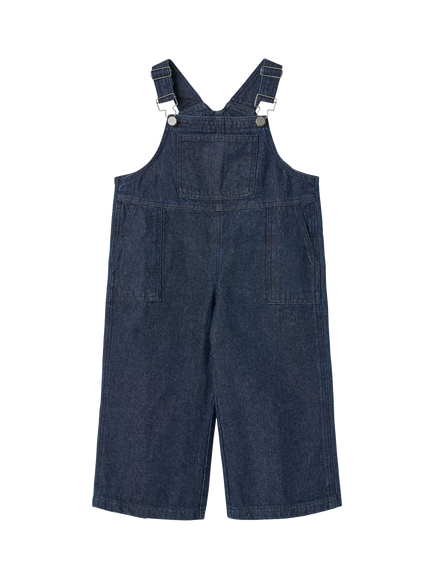 WHEAT Kids Marley Organic Cotton Dungarees, Dark Blue