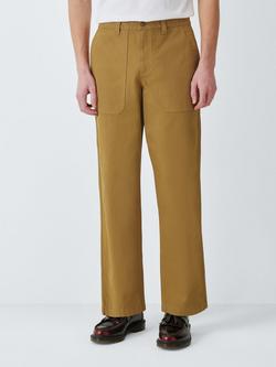 John Lewis Carpenters Cotton Chino Trousers, Dull Gold