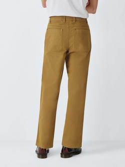 John Lewis Carpenters Cotton Chino Trousers - view 2, Dull Gold