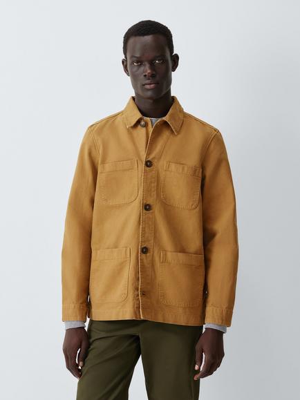 John Lewis Canvas Chore Jacket, Dull Gold