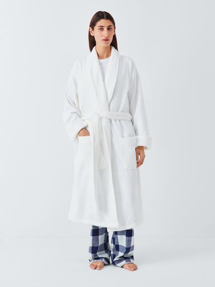 John Lewis Unisex Egyptian Cotton Bath Robe, White