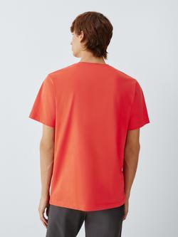 John Lewis Supima Cotton Regular Fit Crew Neck T-Shirt - view 2, Chilli