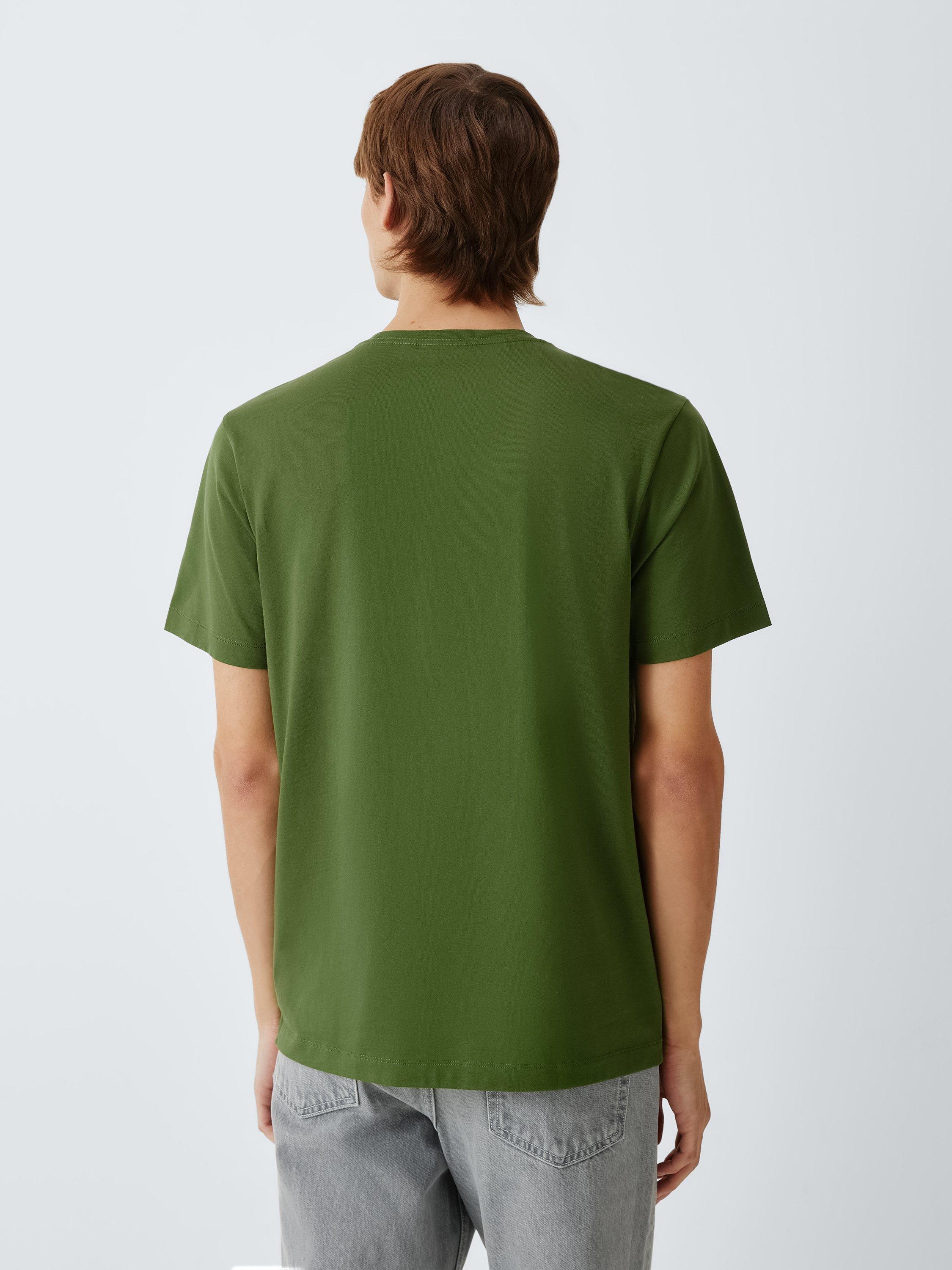 Product image 2 of 6, which shows John Lewis Supima Cotton Regular Fit Crew Neck T-Shirt, Chive, S
