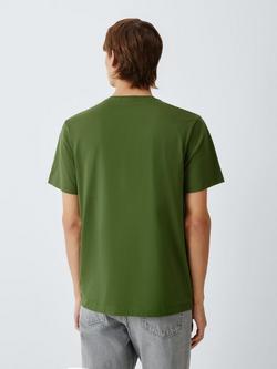 John Lewis Supima Cotton Regular Fit Crew Neck T-Shirt - view 2, Chive