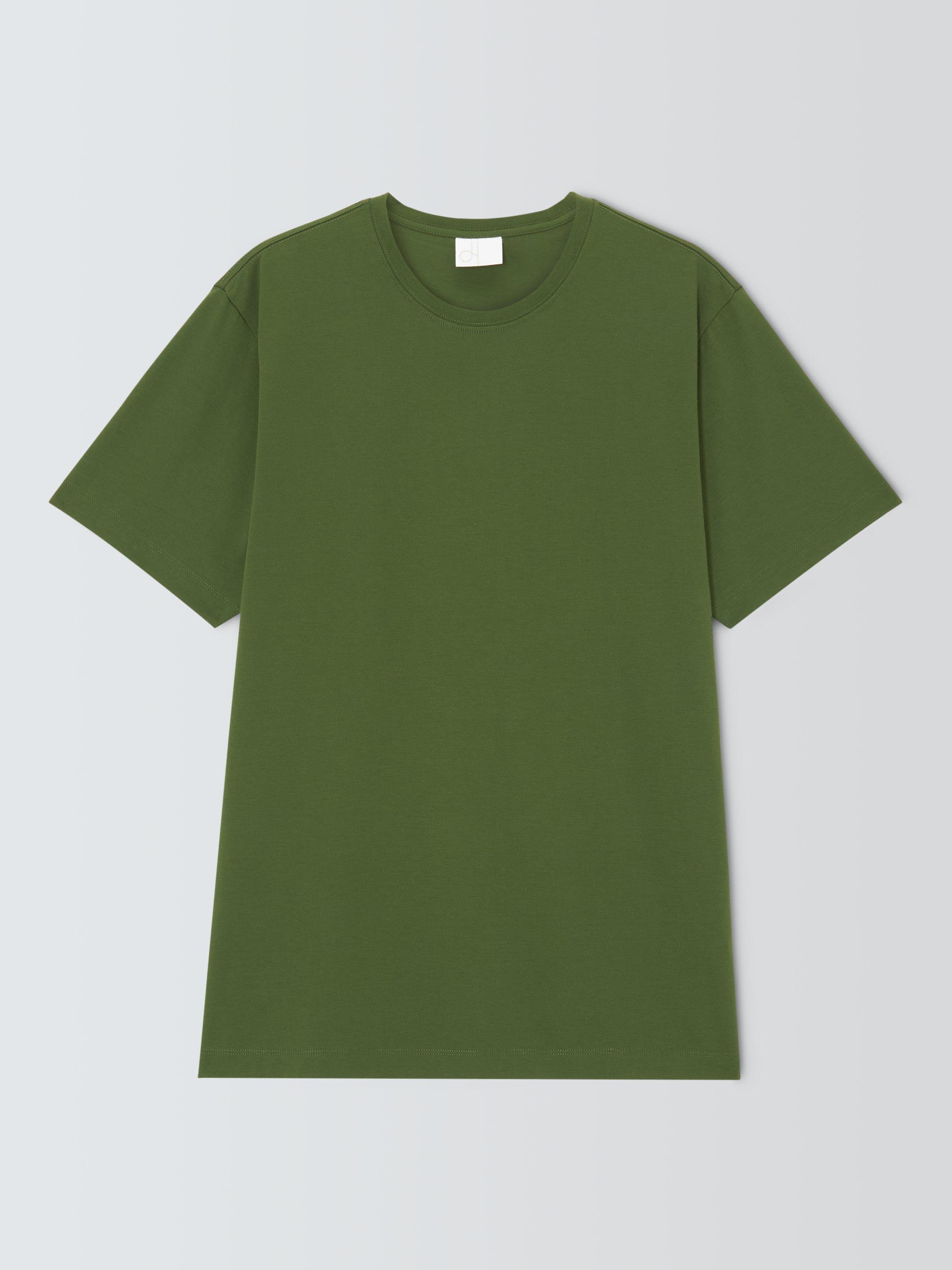 Product image 4 of 6, which shows John Lewis Supima Cotton Regular Fit Crew Neck T-Shirt, Chive, S