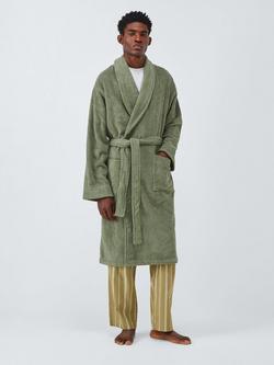 John Lewis Unisex Egyptian Cotton Bath Robe, Rosemary