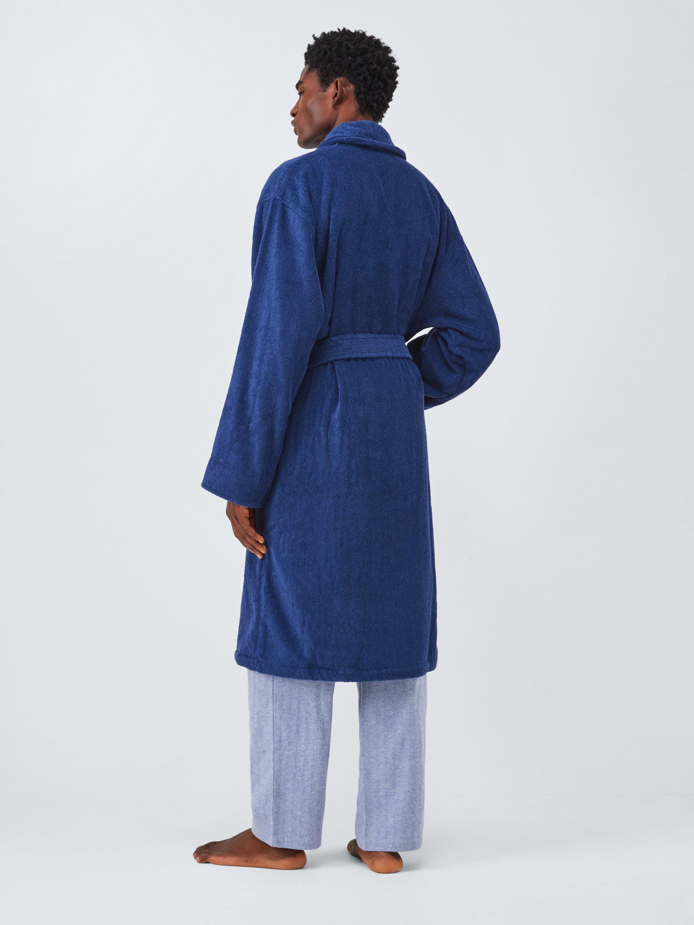 Product image 4 of 7, which shows John Lewis Unisex Egyptian Cotton Bath Robe, Midnight, S/M