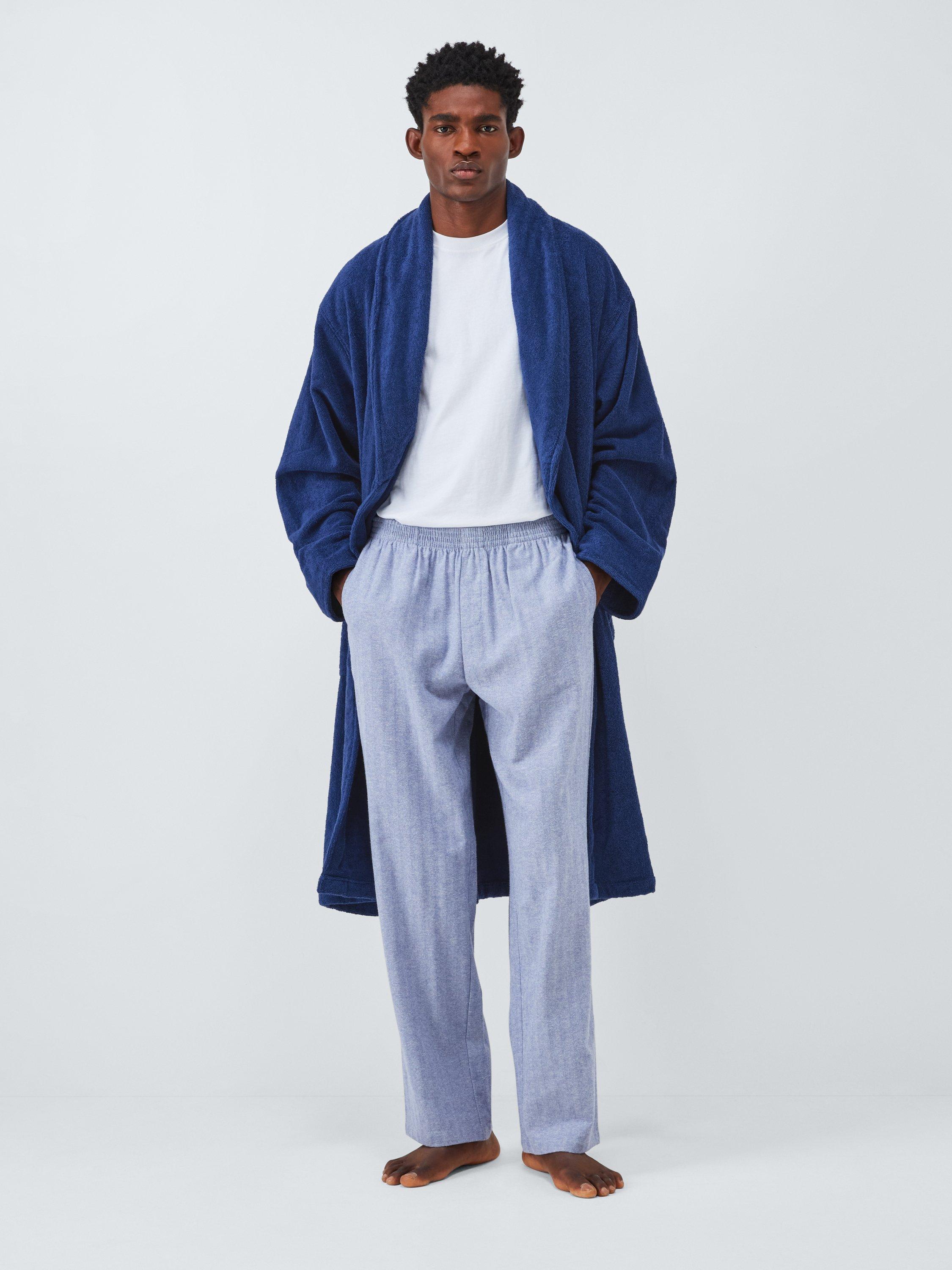 Product image 5 of 7, which shows John Lewis Unisex Egyptian Cotton Bath Robe, Midnight, S/M