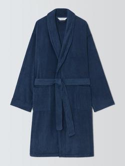 John Lewis Unisex Egyptian Cotton Bath Robe, Midnight