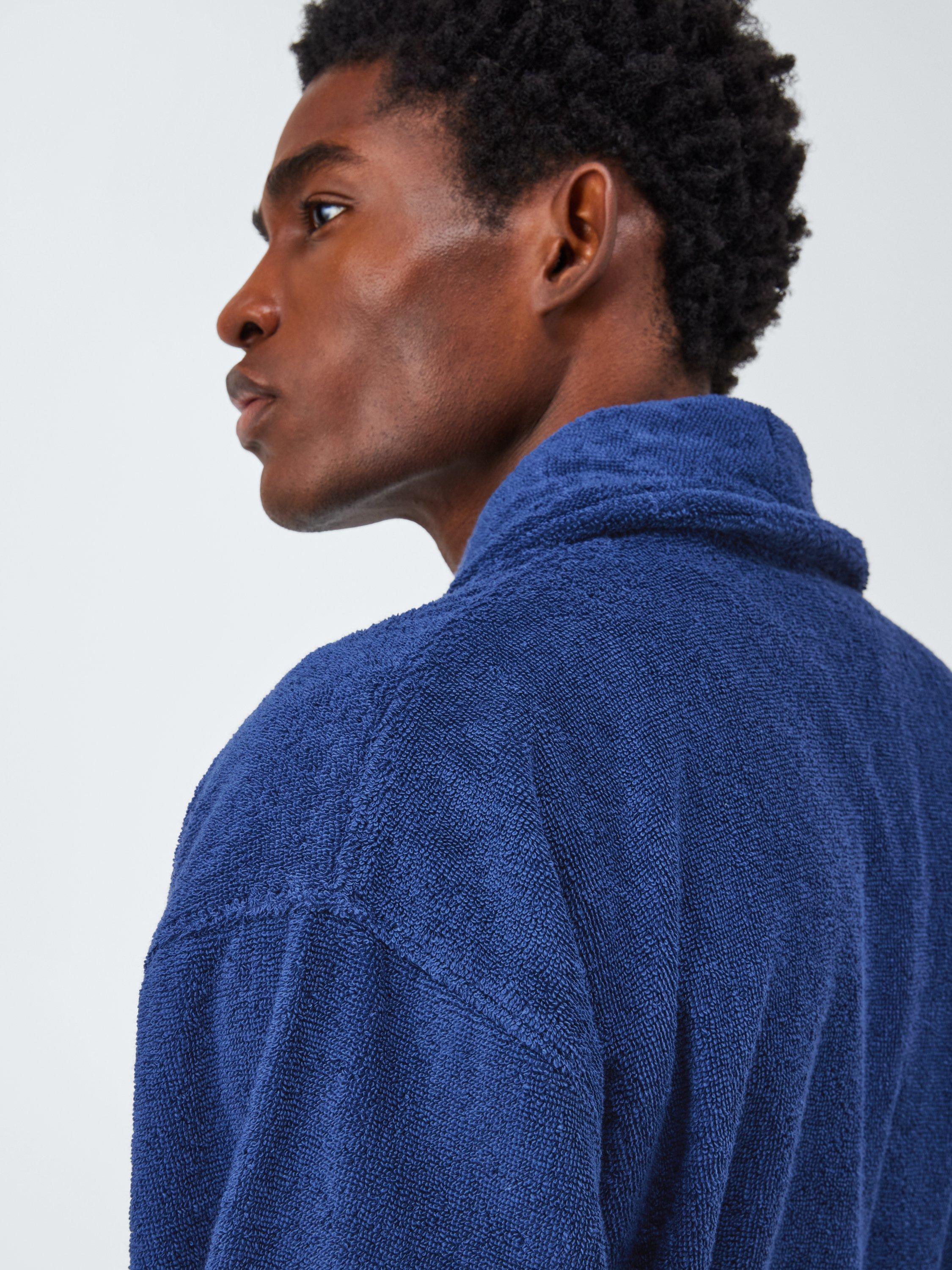 Product image 6 of 7, which shows John Lewis Unisex Egyptian Cotton Bath Robe, Midnight, S/M