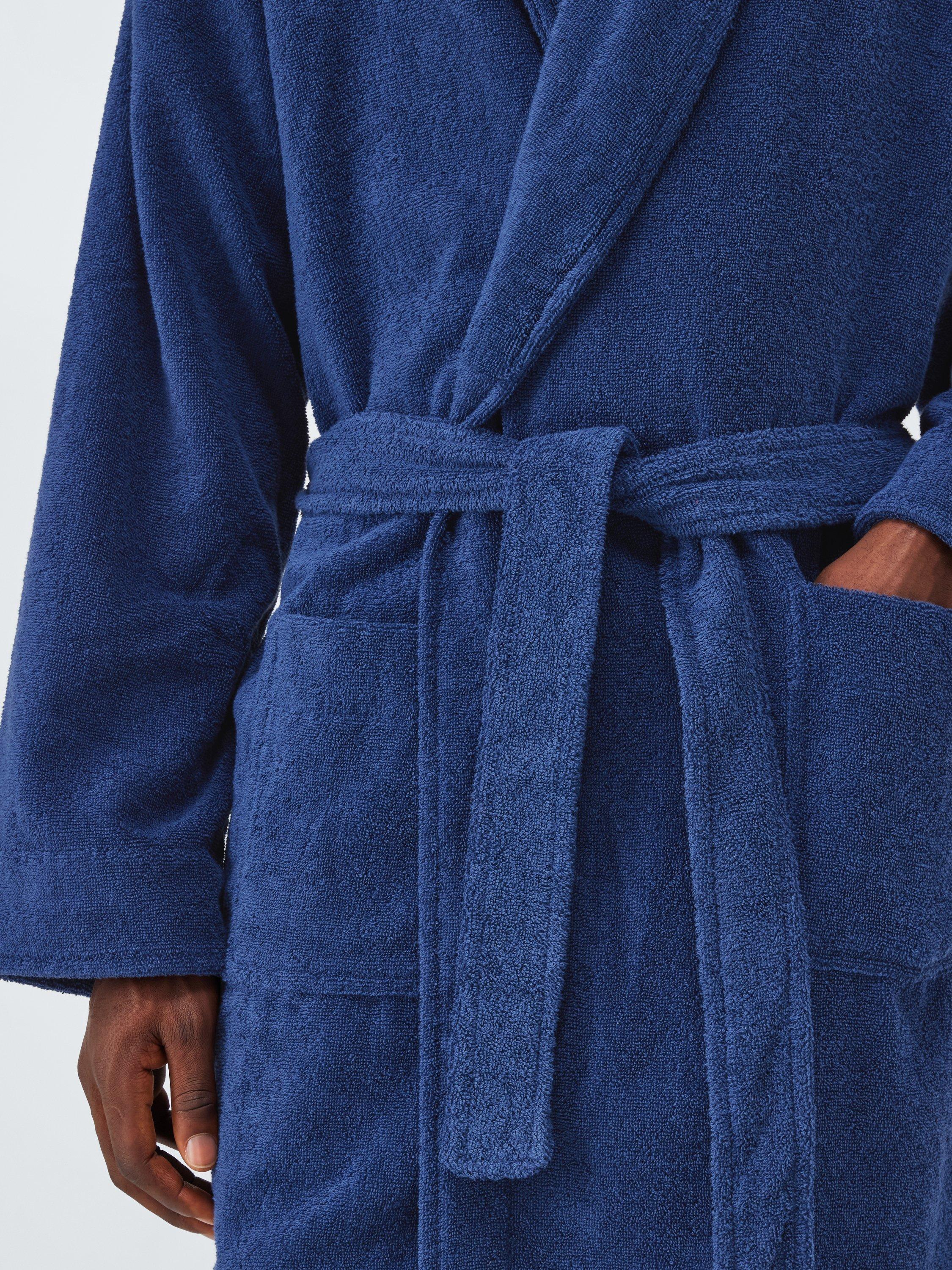 Product image 7 of 7, which shows John Lewis Unisex Egyptian Cotton Bath Robe, Midnight, S/M