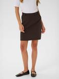 KAFFE Merle Button Mini Skirt, Java