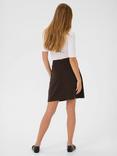 KAFFE Merle Button Mini Skirt, Java