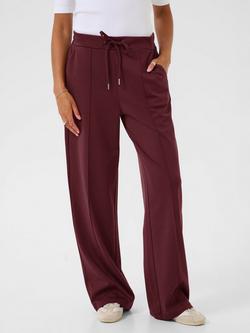 KAFFE Jenny Tie Waist Joggers, Windsor Wine, Windsor Wine