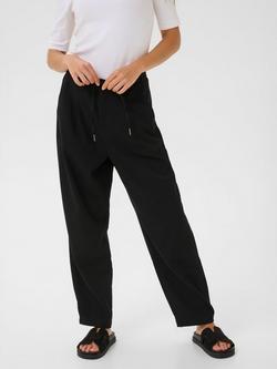 KAFFE Merle Belted Trousers, Black Deep