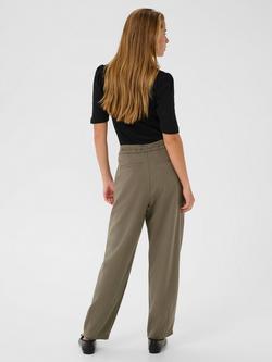 KAFFE Merle Belted Trousers - view 2, Morel