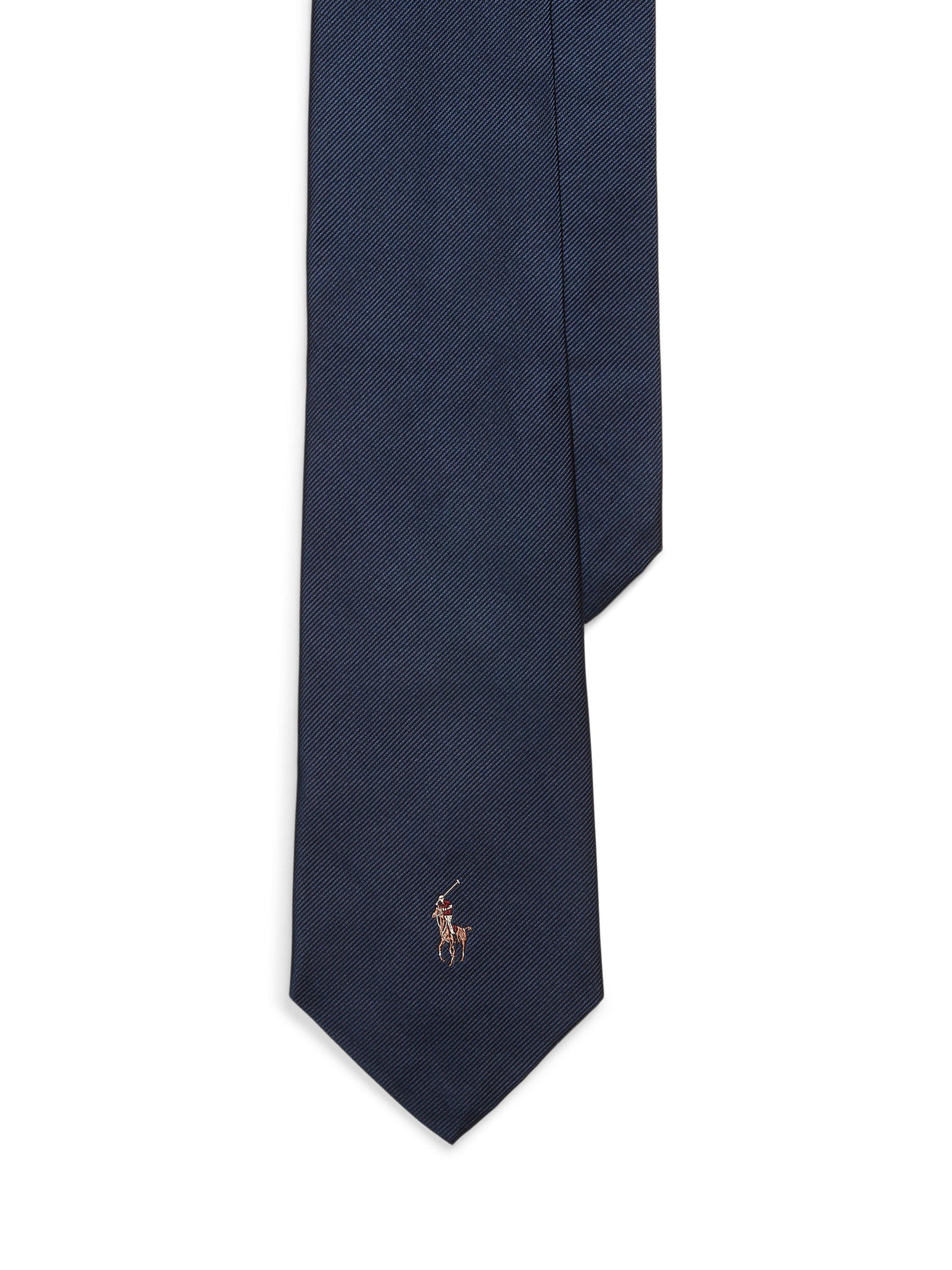 Product image 1 of 3, which shows Ralph Lauren Silk Tie, Navy, One Size