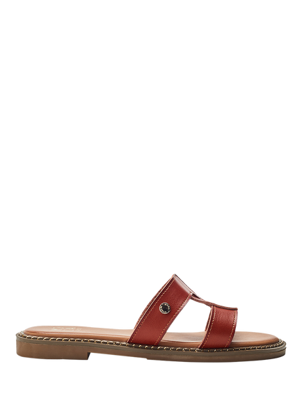 Moda in Pelle Lupin Slider Sandals, Tan, Tan